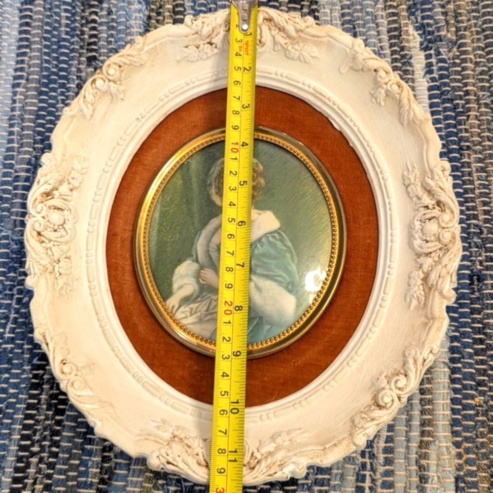 Vintage Cameo Creation Mary By C.E. Leslie R.A. Oval Ornate Framed Portrait - Picture 4 of 6
